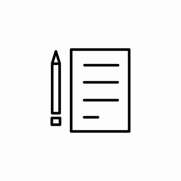 pencil writing notes icon sign vector