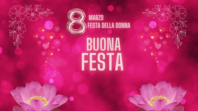 italiano rosa video sui social media per 8 marzo, la festa della donna