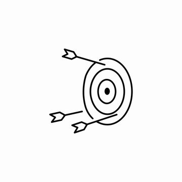 missed target arrows icon sign vector