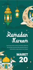 Ramadan Flat Celebration pack Banner