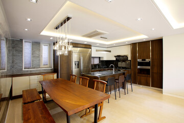 Modern Kitchen and Dining Room Interior Design Collection. High Resolution Backgrounds