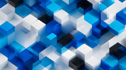 Obraz premium Abstract pattern of blue and white cubes