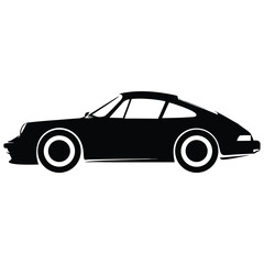 Fototapeta premium Luxury Sports Car Vector Art Clean Outline 2D Flat Illustration.