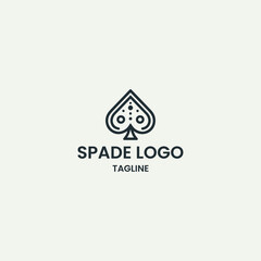 Spade logo style icon design template vector illustration