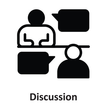 Discussion Vector icon which can easily modify or edit