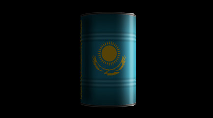 Kazakhstan oil crude petroleum fuel barrels in row