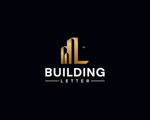 Fototapeta premium L-shaped building logo