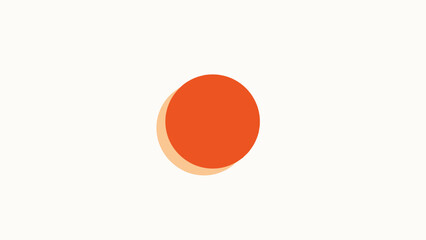 Vibrant Orange Circle with Subtle Shadow on White.