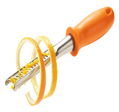 orange peeler with citrus peel  isolated on a transparent background.