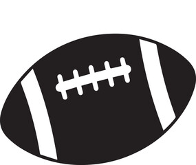 American Football with Laces Professional Sports Silhouettes