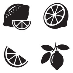 Fresh Lemon Vector Icons
