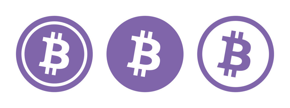 Crypto currency, bitcoin, bit coin logo, bitcoin symbol vector illustration, digital money and blockchain concept, financial technology icon, editable vector design