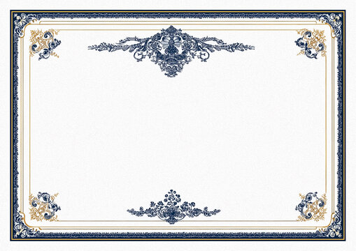 A certificate template with clean white background, navy accents, refined gold border, and subtle industrial motifs, expressing professionalism, elegance, trust, and corporate identity.