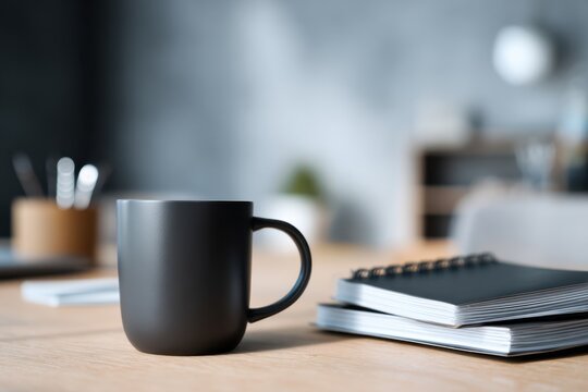 Minimal workspace with coffee and creative meeting
