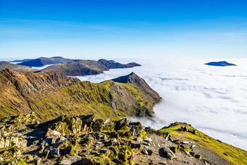 Snowdon Massif, Snowdon Range, Snowdonia, North Wales, UK