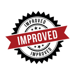 Obraz premium Improved Stamp, Improved Round Sign With Ribbon