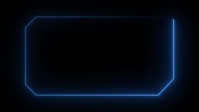 HUD, UI, GUI futuristic user interface screen animation. High tech screen for video game. Sci-fi concept design.title. Neon hologram screen overlay Futuristic blue HUD frame.ci Frame.4k video.