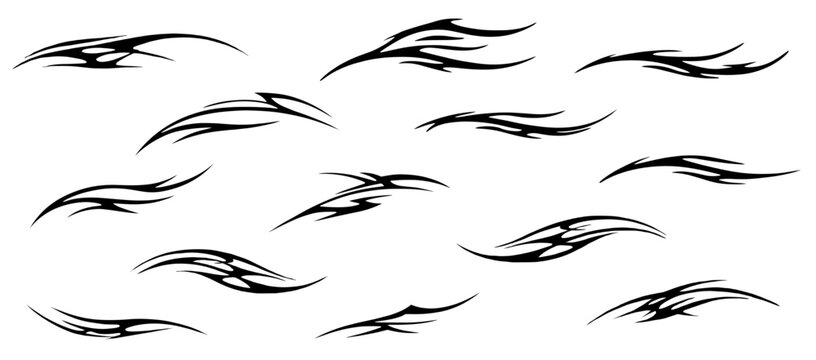 Vector 2D Design Grunge Tribals and Flames Set Package