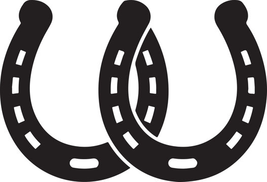 Two connected horseshoes