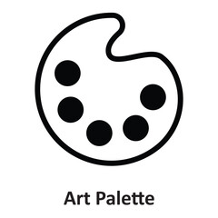 Obraz premium Art Palette Vector icon which can easily modify or edit