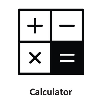 Calculator Vector icon which can easily modify or edit