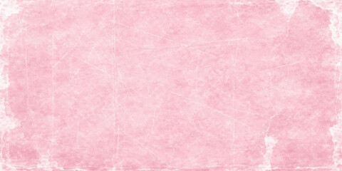 Vintage pink grunge paper texture background with aged antique pattern and blank parchment canvas space for retro art design