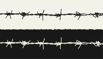 barbed wire silhouette