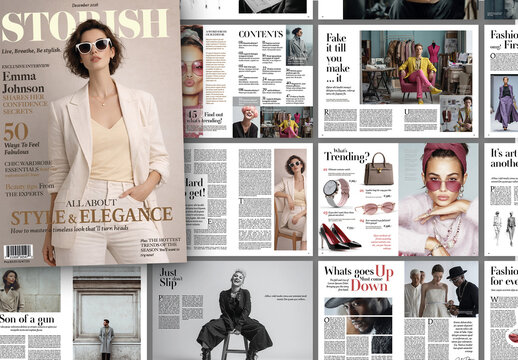Fashion magazine layout