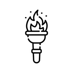 torch color line icon.