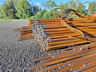 Iron reinforcement for construction and concreting. Rebars