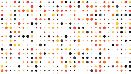 Abstract Background Pattern of Colorful Scattered Dots and Circles