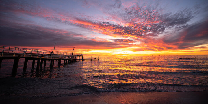 Sunset at Coogee Beach, Perth, Western Australia. 13 May 2020.