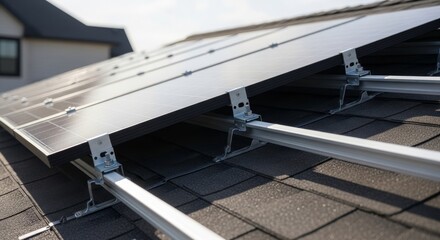 Modern solar panels installed on a residential roof for sustainable home energy solutions