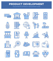 Product Development Icons. A Collection of 25 Essential Business Icons