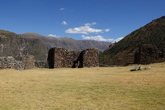 Puma Marka Inca Ruins in Ollantaytambo, Peru