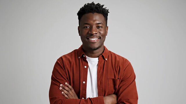 Smiling man with arms crossed.