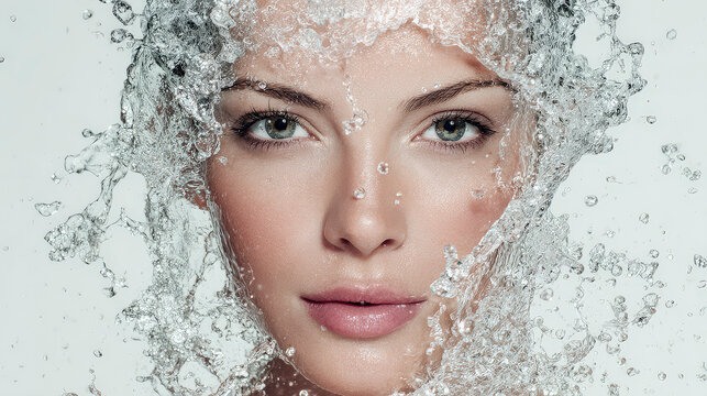 Deep skin hydration with multiple moisturizing products for a glass skin effect using layering techniques