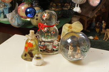 Christmas snow globes decorating for holidays