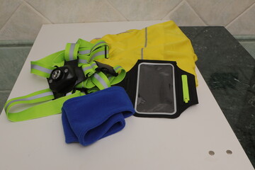 Reflective running gear for athlete safety and visibility