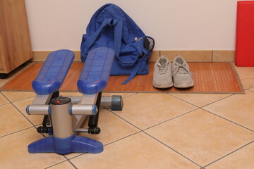 Stepper exercise equipment, shoes and bag for home workout