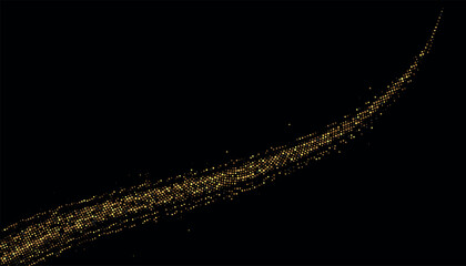 Glistering light twirl wave magic gold curve background line luxury shine © Faurdaus