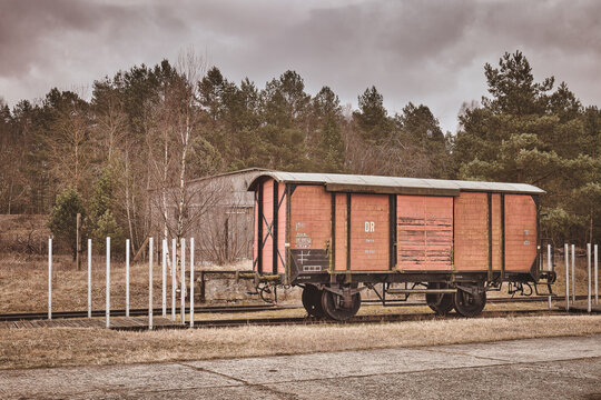 Former main SS headquarters building at the Ravensbr&uuml;ck concentration camp memorial site in F&uuml;rstenberg/Havel, Germany.
