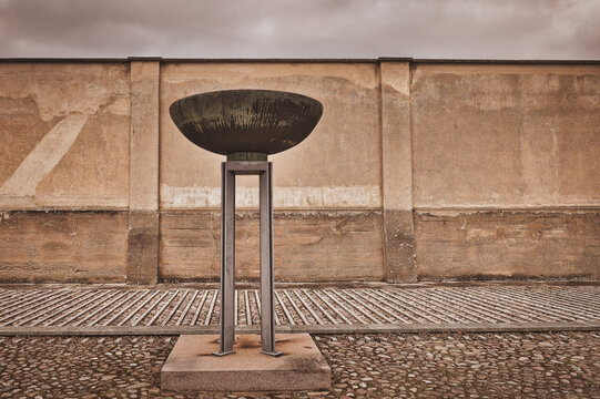 Former main SS headquarters building at the Ravensbr&uuml;ck concentration camp memorial site in F&uuml;rstenberg/Havel, Germany.
