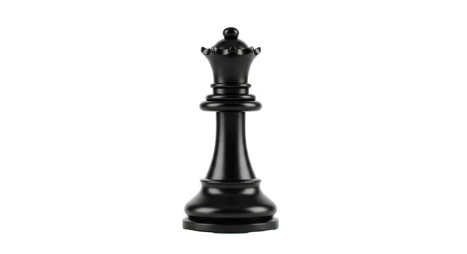 Elegant Black Chess Queen Piece
