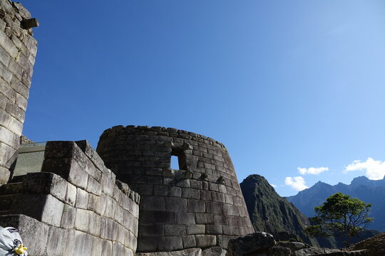 Machu Picchu, Peru - Temple of the Sun or Torreon