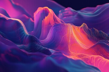 Colorful abstract cloud waves