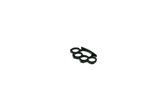 Black Metal Brass Knuckles Isolated on Transparent Background PNG &ndash; Self Defence Weapon