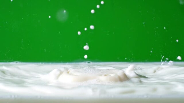 Falling Soap Bar with Milk Splash Intro on Green Screen