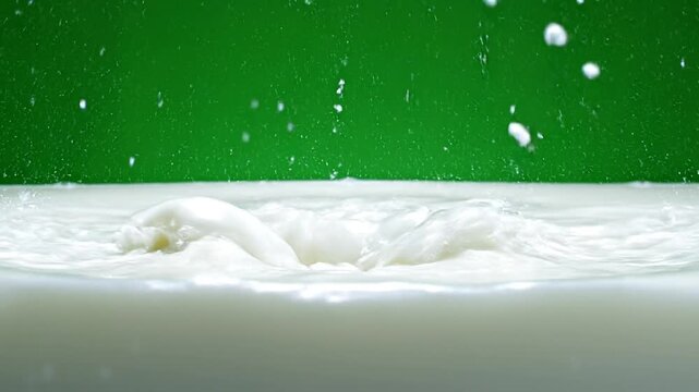 Falling Soap Bar with Milk Splash Intro on Green Screen