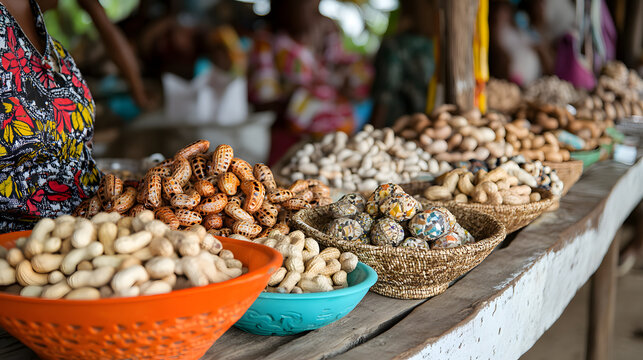 Belizean Summer Market With Cashews Garifuna Crafts